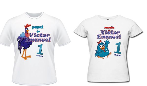 Camisas adulto aniversário (Par)