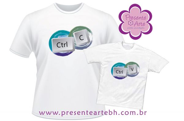 Camisa Pai e Filho Ctrl C + Ctrl V