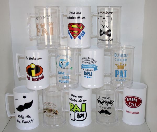 Caneca Dia dos Pais - acrilico 300ml