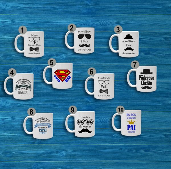 .Caneca porcelana Dia dos Pais