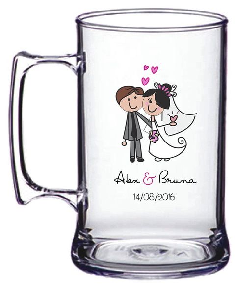Caneca acrílico 300ml - Casamento
