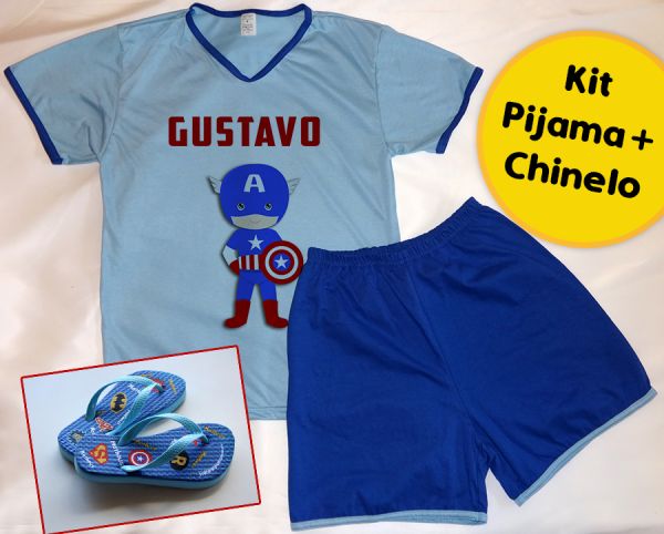 Pijama e Chinelo infantil personalizado